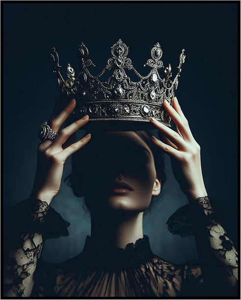 Posterizer 1 pcs-You are a queen-Dark Academia Aesthetic-Inspirational Women's Art-Motivational & Inspirational-Gift for Woman, Women, Wife, Girlf...